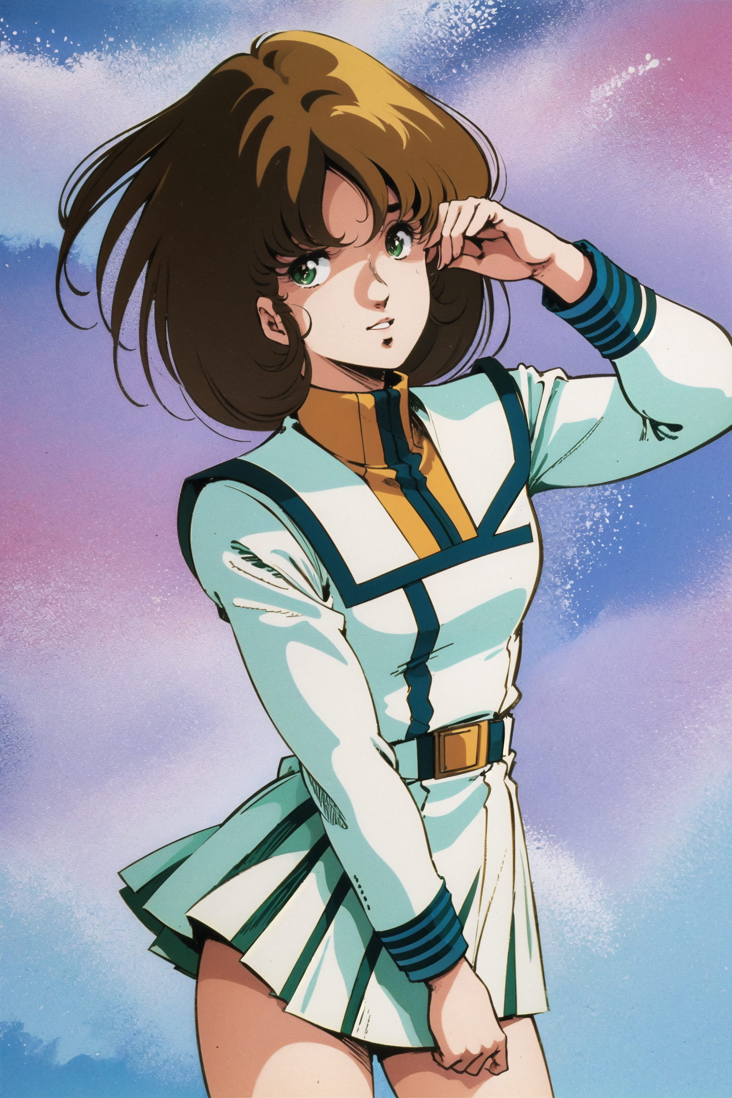 22528-1315689922-Hayase Misa,brown hair,green eyes,1girl,solo,1980s _(style_),cowboy shot,looking at viewer,uniform,military uniform,military,whi.png